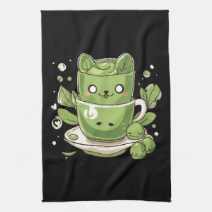 matcha green tea kitchen towel