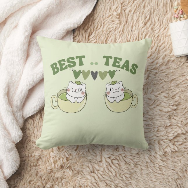 Matcha Green Tea, Matcha Best Teas Throw Pillow (Blanket)