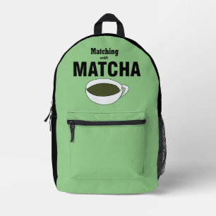 Matcha Green Tea Printed Backpack