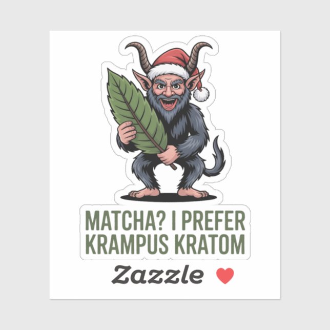 Matcha? I Prefer Krampus Kratom Funny Christmas  (Sheet)