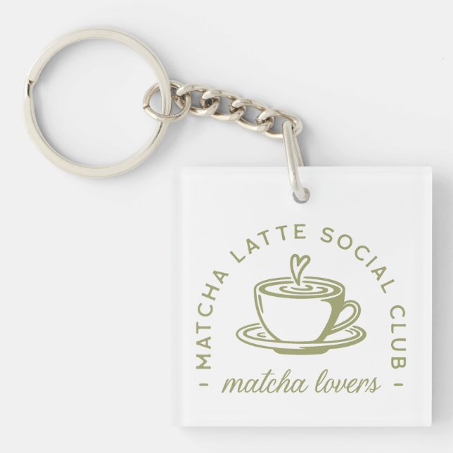 Matcha latte amoureux club fille vert esthétique (Devant)