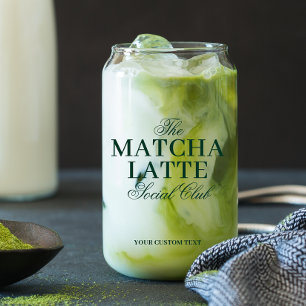 Matcha Latte Lover Personalized Can Glass