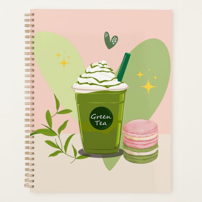  Matcha Latte Macarons Planner (Front)