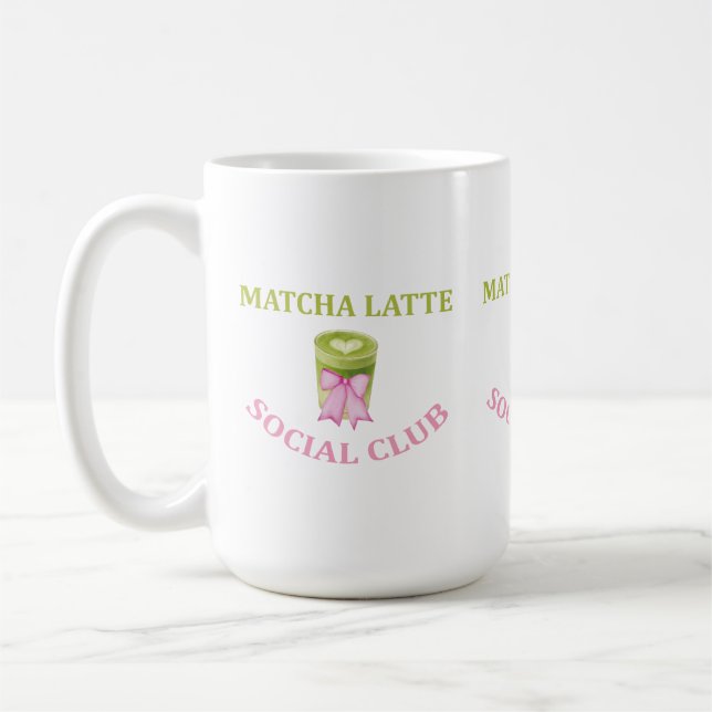 MATCHA LATTE SOCIAL CLUB COFFEE MUG (Left)