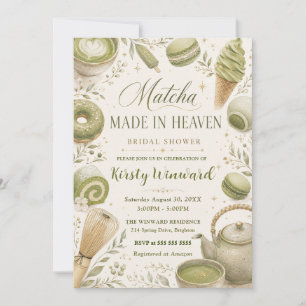 Matcha Made in Heaven Bridal Shower Invitation