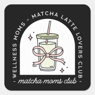 Matcha mom funny mother group community square sticker