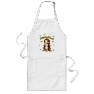 Matcha Mood Aesthetic Design Cute Green Tea Vibes Long Apron