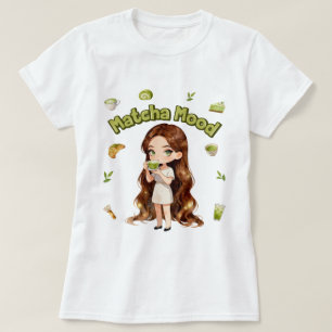 Matcha Mood Aesthetic Design Cute Green Tea Vibes T-Shirt