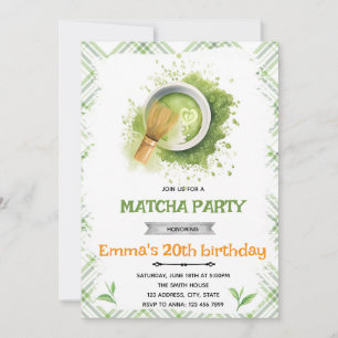 Matcha party invitation
