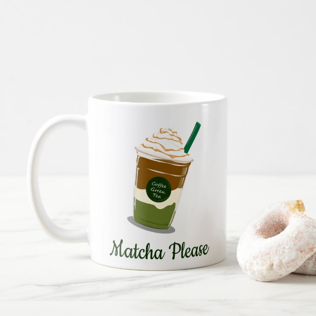 Matcha Please, Matcha Coffee Mug (With Donut)