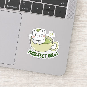 Matcha Purrfect Brew Cat