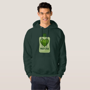Matcha Serum Pouch with Heart Design Hoodie