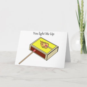Matchbox match fire light couple card