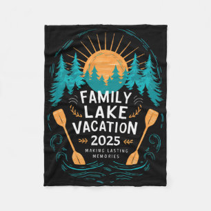 Matching 2025 Camping Hiking Cabin Family Lake Vac Fleece Blanket