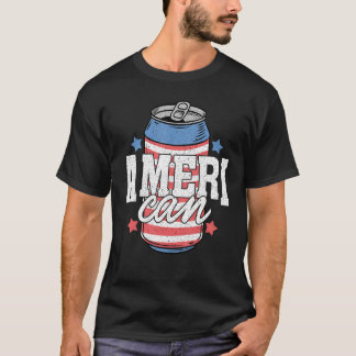 Matching Ameri Can Drink 4th Of July Indepedence D T-Shirt