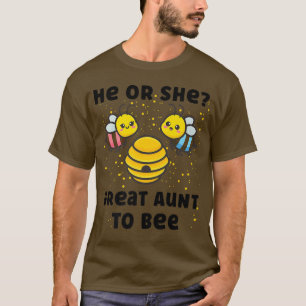 Matching Baby Gender Reveal He Or She Great Aunt T T-Shirt