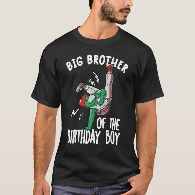 matching birthday tee big brother of the birthday  (Front)