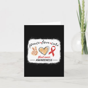 Matching Blood Cancer Awareness Peace Love Cure Bl Card