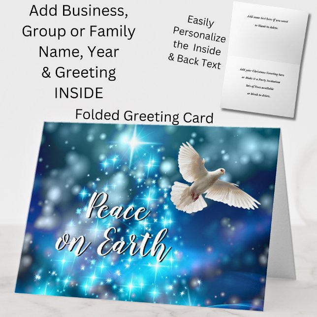 Matching Blue Dove Peace Christmas Greeting Card (Creator Uploaded)