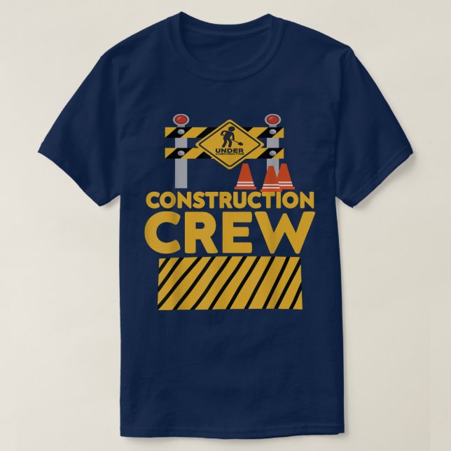 Matching boys and dad construction digger birthday T-Shirt (Design Front)