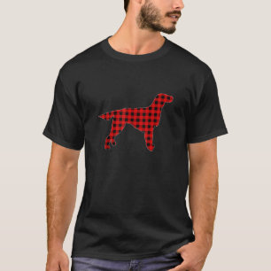 Matching Buffalo Plaid Irish Setter Dog Christmas T-Shirt