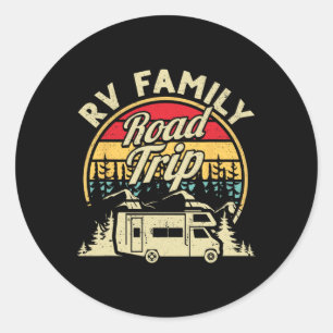 Matching Camping Rv Family Road Trip Camper Motorh Classic Round Sticker