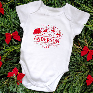 Matching Christmas Personalized Family Name T-Shirt