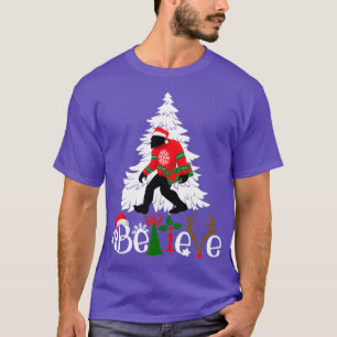 Matching Christmas Pyjamas Family Bigfoot Believe  T-Shirt