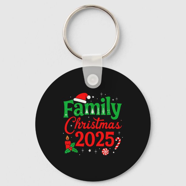 Matching Christmas Pyjamas For Family Shirt Family Keychain (Front)