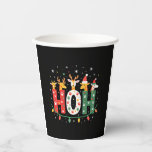 Matching Christmas Santa Hat Ho Ho Ho Giraffe Anim Paper Cups<br><div class="desc">Matching Christmas Santa Hat Ho Ho Ho Giraffe Animal Xmas T-Shirt (2)</div>
