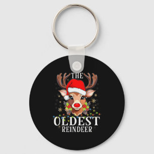 Matching Christmas The Oldest Reindeer Family Keychain