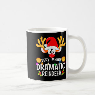 Matching Christmas Very Merry Dramatic Reindeer Coffee Mug