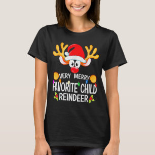 Matching Christmas Very Merry Favourite Child Rein T-Shirt