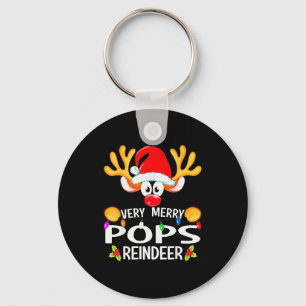 Matching Christmas Very Merry Ps Reindeer  Keychain