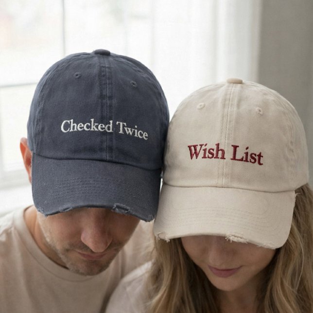 Matching Couple Embroidered Baseball Cap (Creator Uploaded)