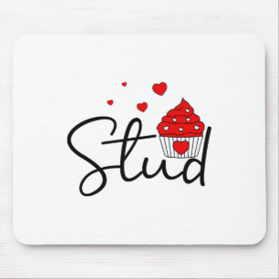 Matching Couple Love Heart Stud Muffin Cupcake Val Mouse Pad