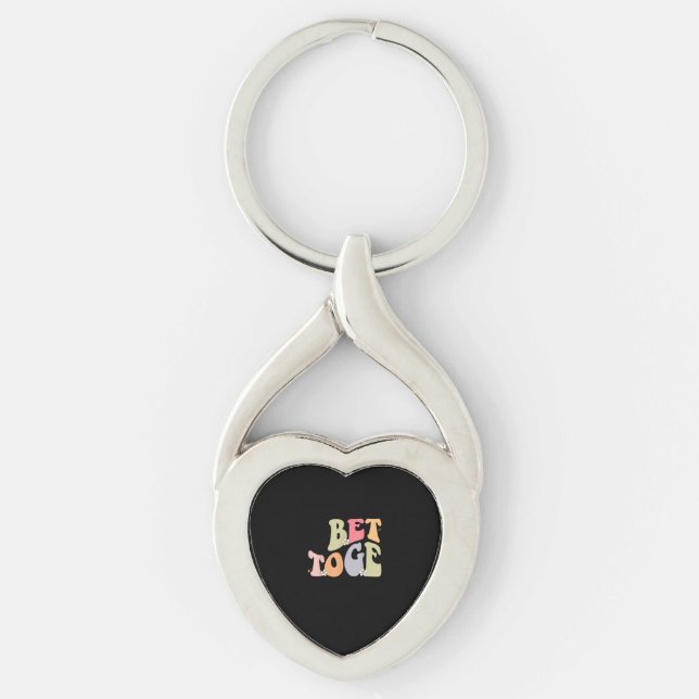 Matching Couples Better Together Style  Keychain (Front)