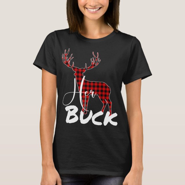 Matching Couples Christmas Pyjamas Buffalo Plaid H T-Shirt (Front)