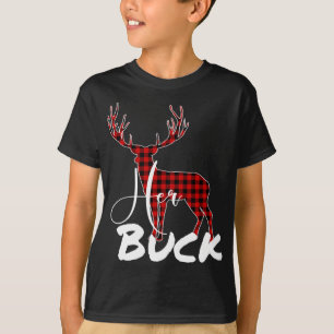 Matching Couples Christmas Pyjamas Buffalo Plaid H T-Shirt
