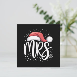 Matching Couples Mr Mrs Wedding Xmas Ugly Santa Holiday Card