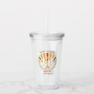 Matching customizable family camping, add name acrylic tumbler