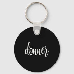 Matching Donner Christmas Text Only Brown Green Re Keychain