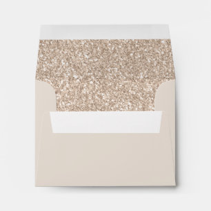 Matching Envelope A2 Elegant Champagne Glitter