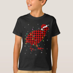 Matching Family Buffalo Plaid Quail Bird Christmas T-Shirt