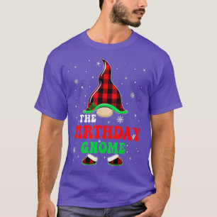 Matching Family Buffalo Plaid The Birthday Gnome C T-Shirt