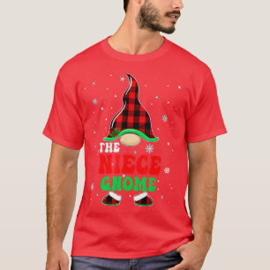 Matching Family Buffalo Plaid The Niece Gnome Chri T-Shirt
