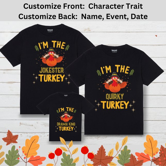Matching Family Character Trait Name Thanksgiving T-Shirt (Creator Uploaded)