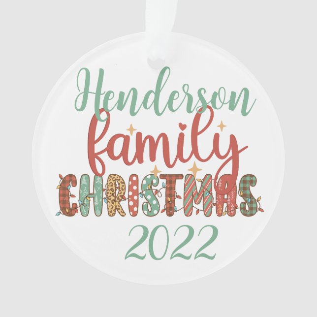 Matching Family Christmas 2022 Ornament (Front)