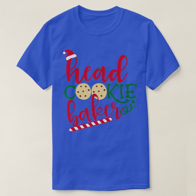 Matching Family Christmas Baking s Head Cookie Bak T-Shirt (Design Front)
