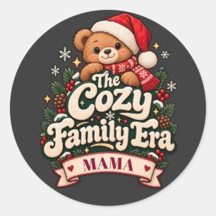 Matching Family Christmas Era Custom Classic Round Sticker
